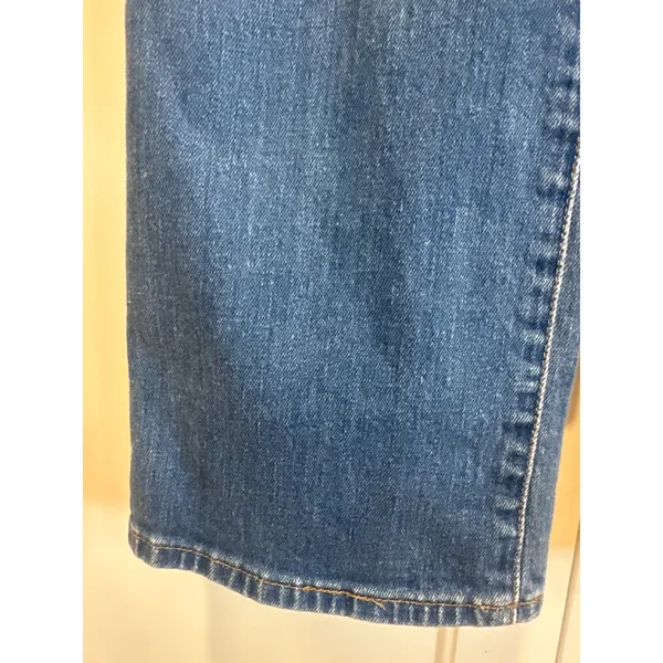 Madewell Womens Button slim Wide Leg crop size 23 Denim Jeans Medium Wash casual - Image 5
