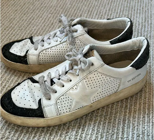 Vintage Havana Sneakers Low-Top White with Black Glitter 10 - Image 7