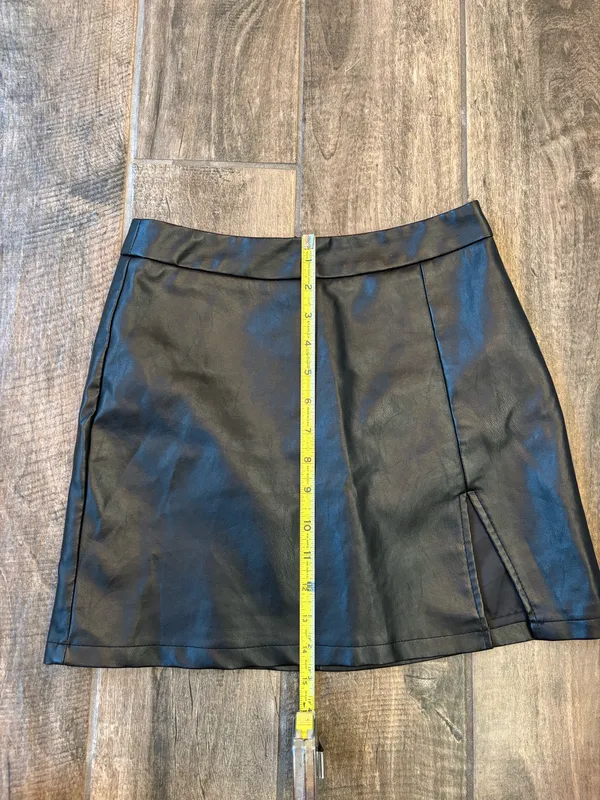 SHEIN Black Leather Mini Skirt - Image 7