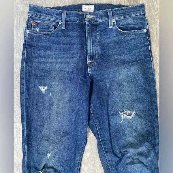 Hudson - Blair High Rise Super Skinny Ankle Medium/Dark Wash Jeans - Size 30 - Image 2