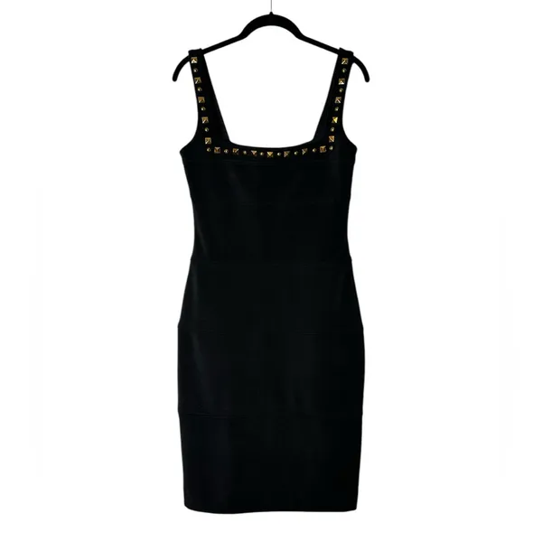 Vintage Cache Bodycon Dress Little Black Dress Cocktail Y2K Party Evening Date - Image 2