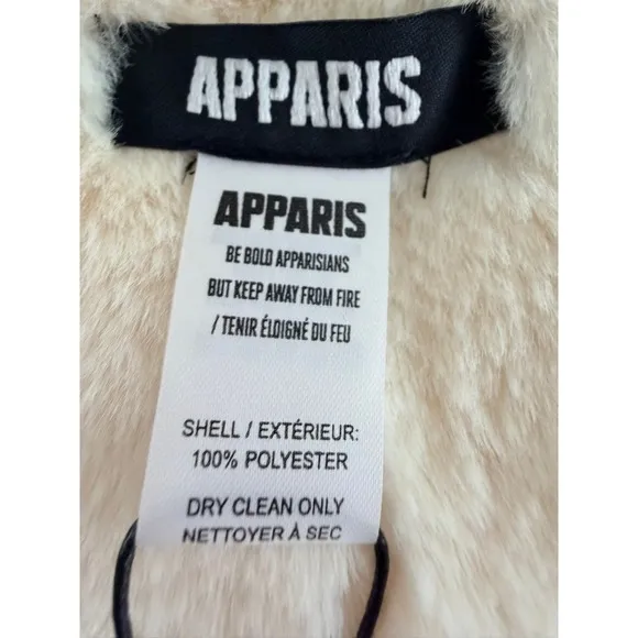 NWT Apparis Vegan Faux Fur Pull-Through Scarf Ivory White Cream OS Cozy Soft #2 - Image 5