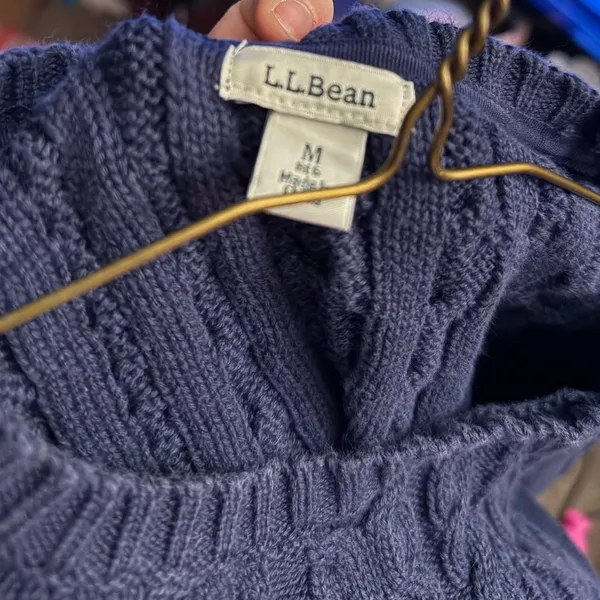 Women’s Vintage L.L. Bean Navy Blue Sweater Size Medium - Image 3