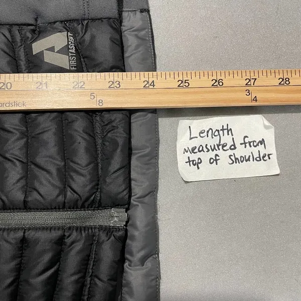 Eddie Bauer First Ascent Puffer Vest Size M Black 800 Fill Goose Down Packable - Image 13