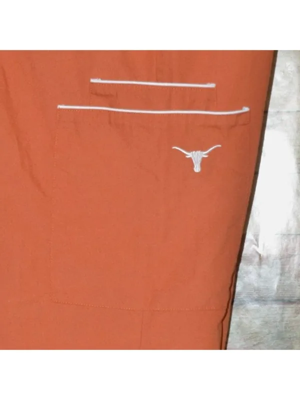 Texas Longhorns Scrub Pants Large Burnt Orange UT Medical Drawstring Unisex - Image 8