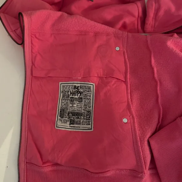 THUMB UNITED 4X Pink Full Zip Heavy Hoodie Oversized Cowl Neck Sweatshirt Jacket - Image 10