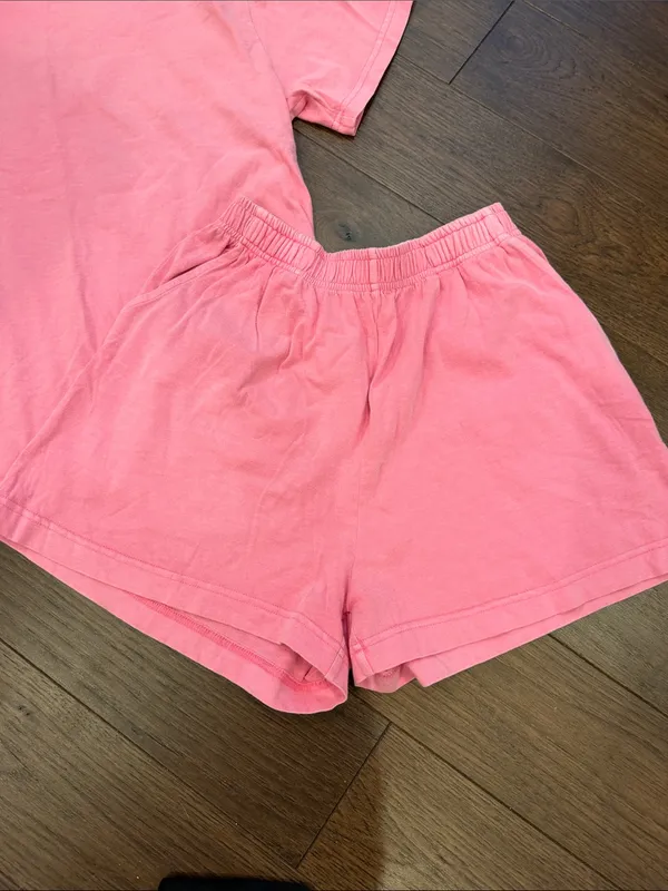 Stile Women’s Pink Short Sleeve & Short Matching Set - Small - C72-091 - Image 3