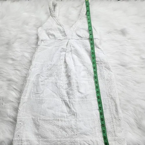 Lilly Pulitzer Women's White‎ Eyelet V-Neck Cotton Mini Dress Size 2 - Image 9