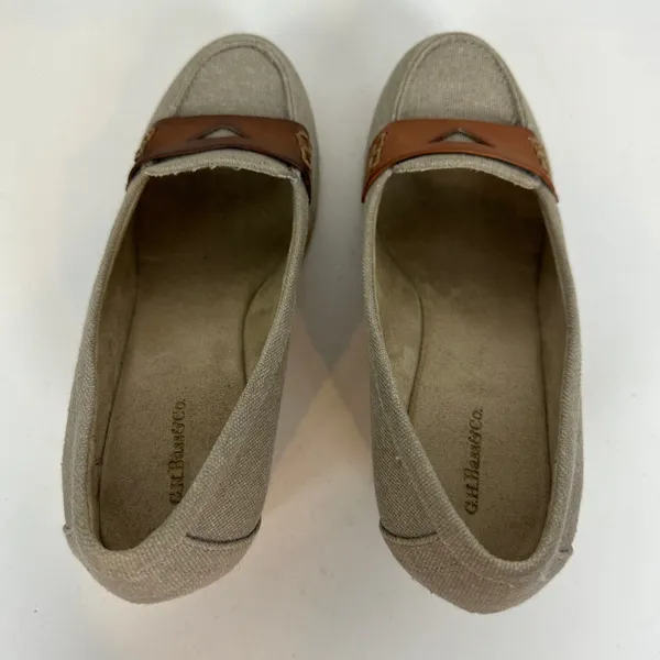 GH Bass Womens Loafers Size 8 Brown Penny Casual Slip On Wedge‎ Heel Espadrilles - Image 4