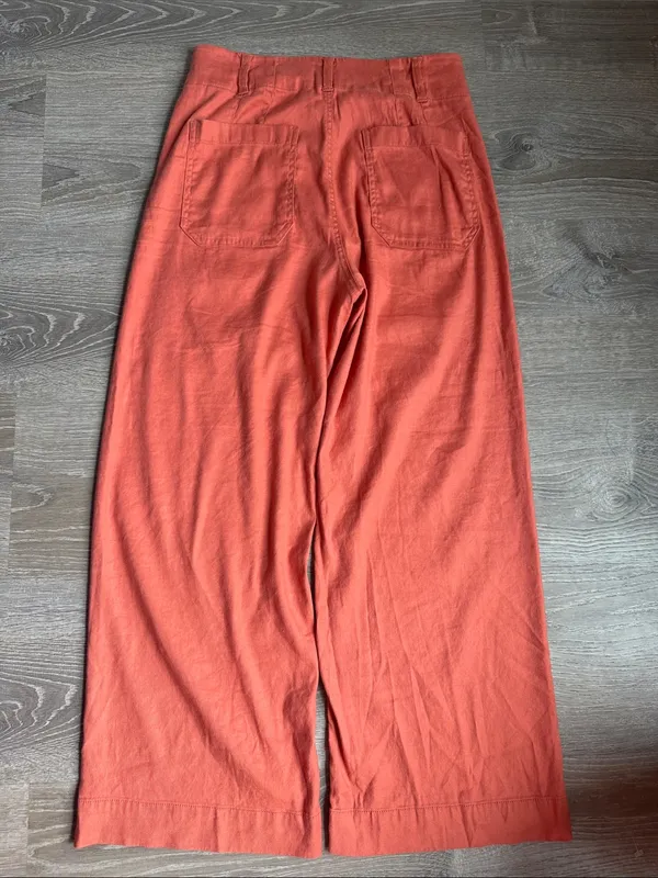Anthropologie Maeve The Ettie High-Rise Crop Wide-Leg Pants: Linen Edition 28 - Image 3