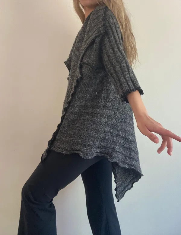 Grey Essential Cardigan Gray - Image 4