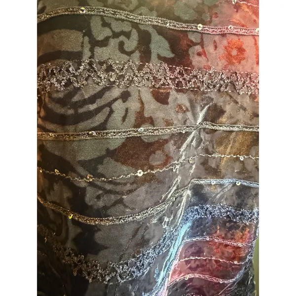 Burnout Velvet Sequin Tank Top whimsigoth fairy Purple‎ Pink y2k grunge boho - Image 4