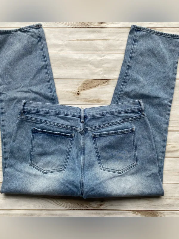 PacSun low rise straight leg denim jeans light wash button fly fall winter 32 - Image 3