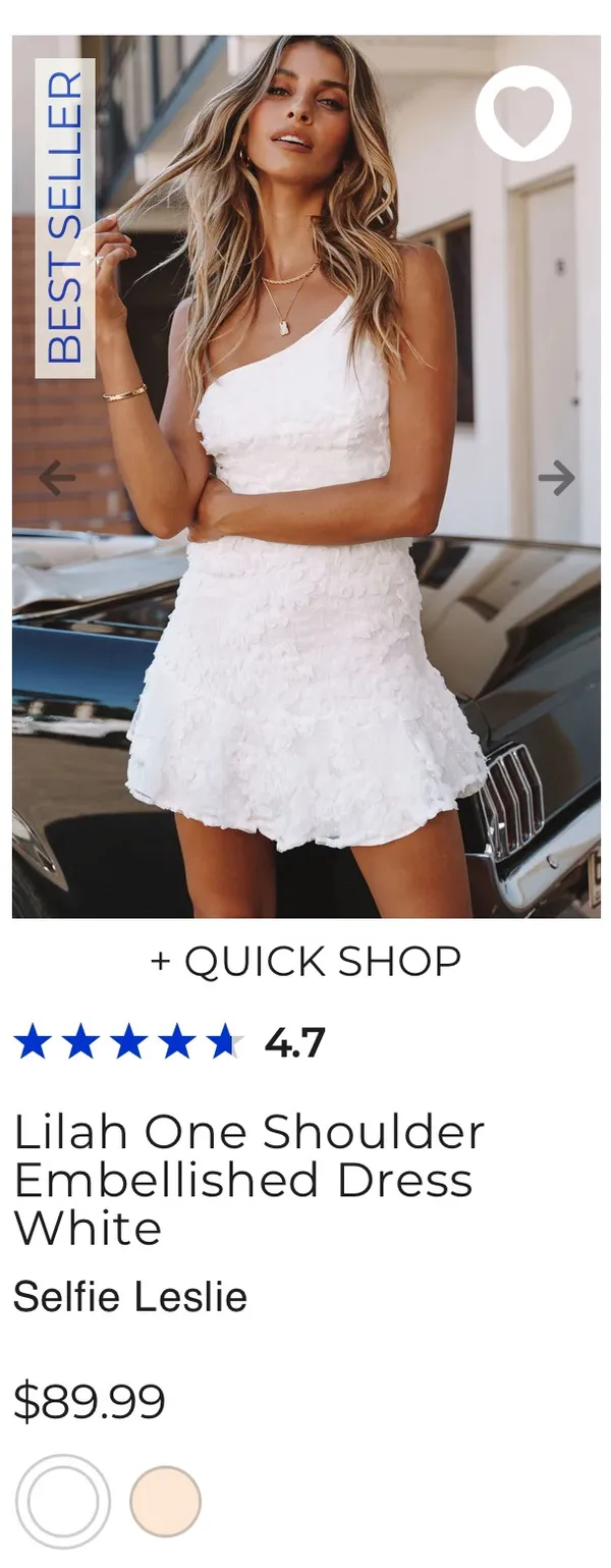 Selfie Leslie White One Shoulder Mesh Floral Mini Dress - Image 2