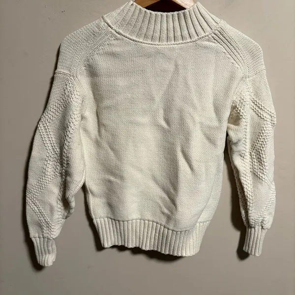 Everlane The Texture Cotton Cable Sweater in Bone - Size XS - Image 4
