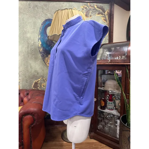 FIGS Rafaela Caspain Blue Mandarin Collar Scrub Top - XS - Image 4