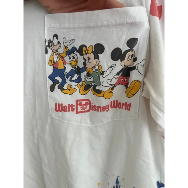Disney Parks 50th Vault Collection Mickey Friends Oversized Pocket Tee L - Image 5
