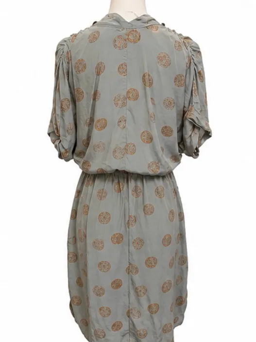 Wilfred 100% Silk Kimono Draped Medallion Print Dress Size Small - Image 3