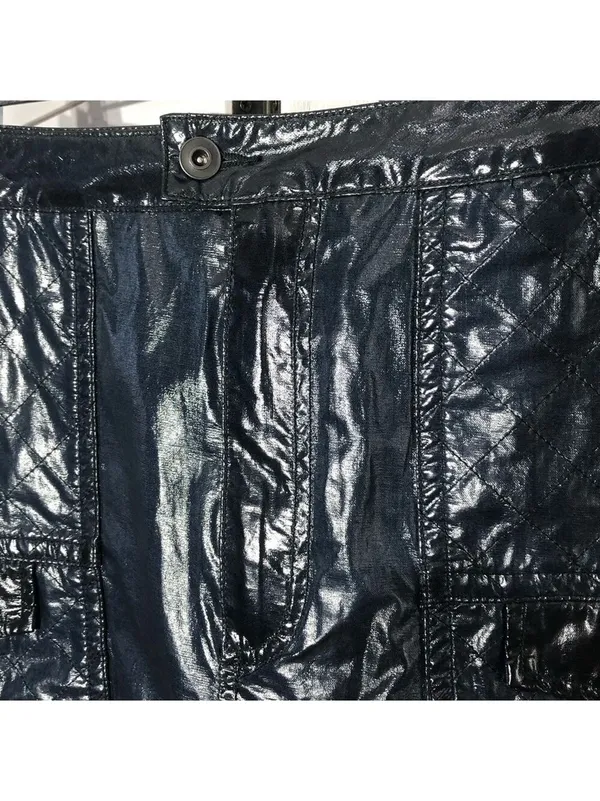 Free People Leather mini Skirt pockets zip cocktail clubbing festival rocker S - Image 6