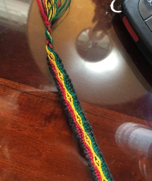 Handmade Rasta weaved bracelet - Image 7