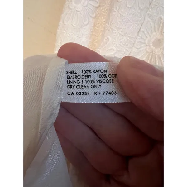 Club Monaco Skirt Women 4 White Floral Eyelet Embroidered Mini Summer Casual - Image 5