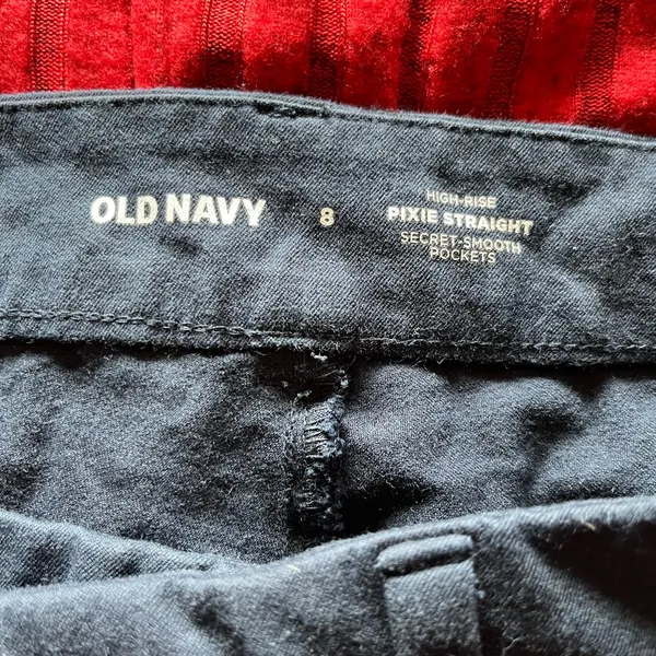 Old Navy Women's Flare Jeans - Navy Blue Wide Leg SZ 8 High-Rise Y2K Pixie - Image 10