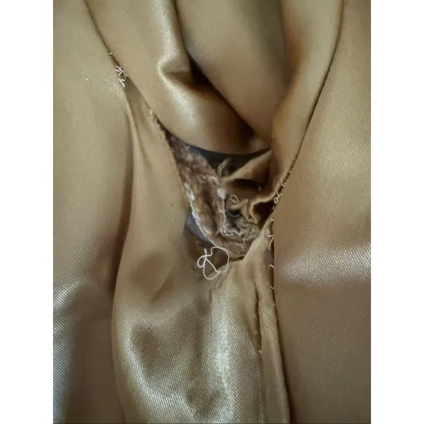 Vintage 60s Franklin Simon New York Mustard Gold Side Button Coat S M - Image 13
