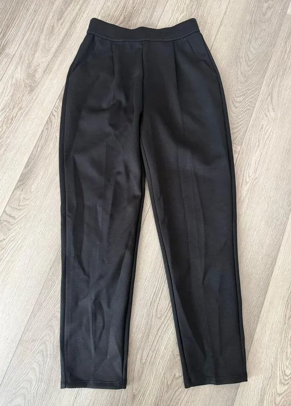 Halara High Waisted Pocket Tapered Work Office Stretch Pants Black Small - Image 2