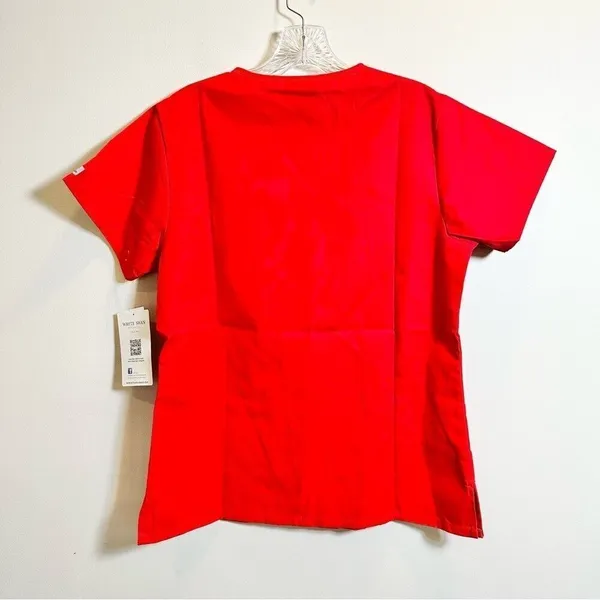 Fundamentals By White Swan Scrub‎ Top Women's Small Red New With Tags - Image 4