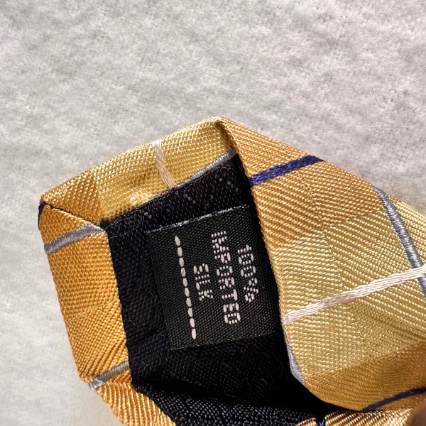 London Style City Of London Men's Tie Silk Geometric Gold Multicolor Designer Office Stripe - Image 5