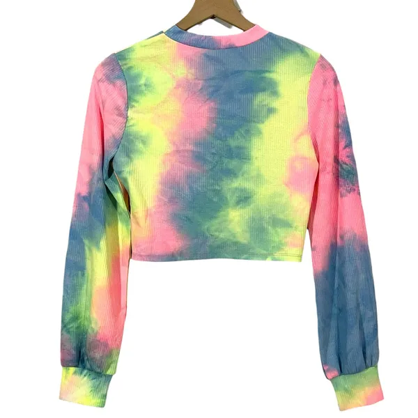 Beach Riot Marley Crop Top - Rainbow Tie Dye - Medium - Image 3