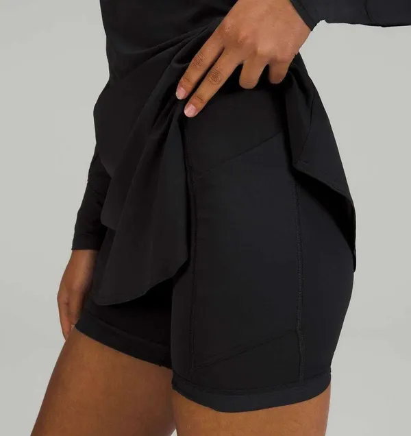 ၃၇NWT$148 retail Lululemon Nulux Long-Sleeve Tennis Dress Black - Image 4