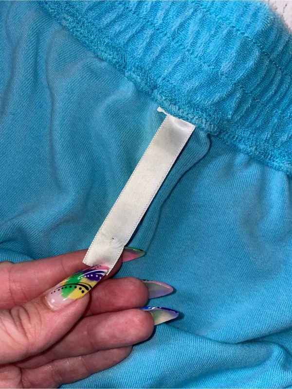 Fabletics Turquoise Blue Athletic Tank and Shorts Terry Set - Image 6