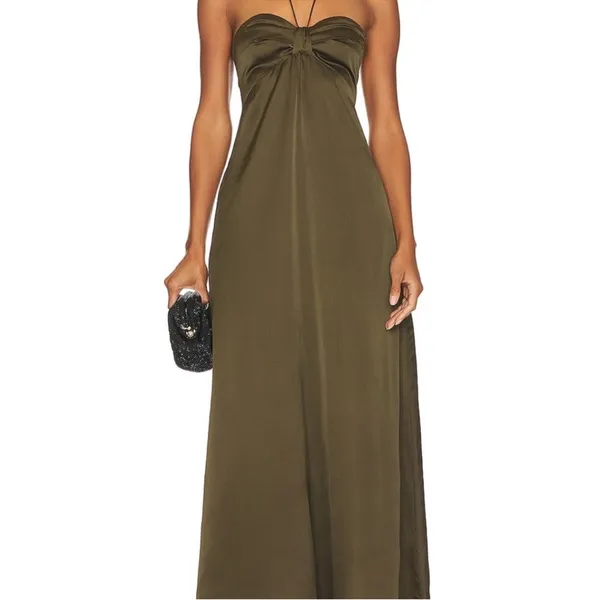 Revolve LBLC The Label Blake Strapless Dress Green Size XS - Image 13
