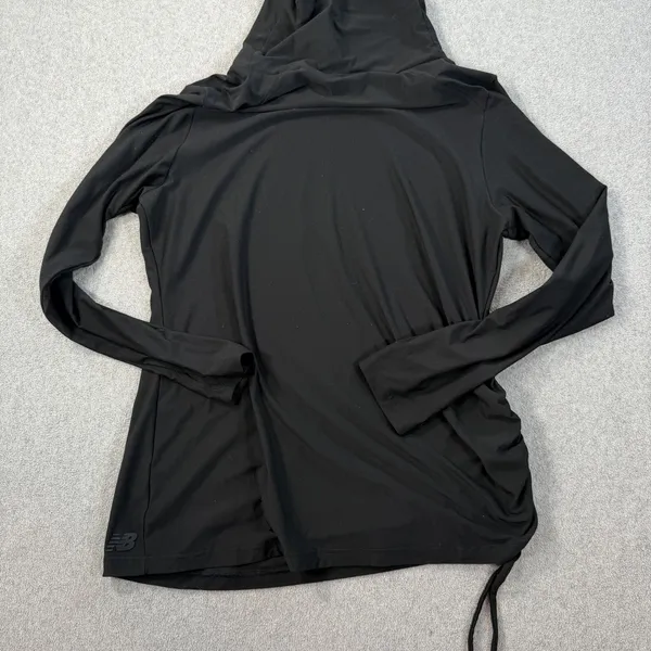 New Balance Women's XL Black Ruched Side Activewear Top Long Sleeve Cowl Neck - Image 7