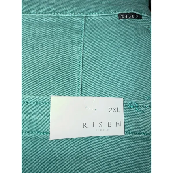 Risen Jeans Jade Green Cargo Pants Wide Leg High Rise NWT 2XL RDP5502X - Image 4