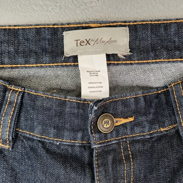 Tex By Max Azria Jeans Womens 2 Bootcut Dark Wash Blue Denim Low‎ Rise 29x31 - Image 4