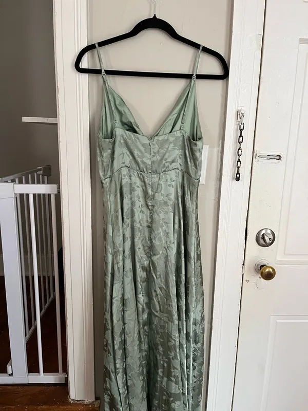 Lulus Maxi Dress Floral Green - Image 5