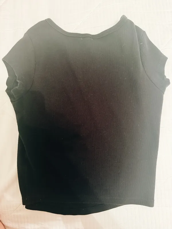 Black Garage Button Tee - Image 2