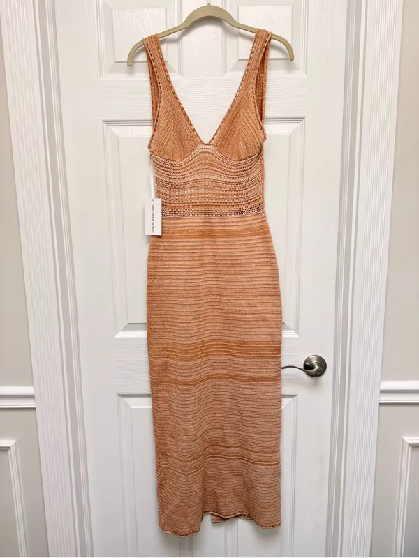 Torn by Ronny Kobo Knit Maxi Dress Vacation Beach Resortwear Medium NWT‎ - Image 3