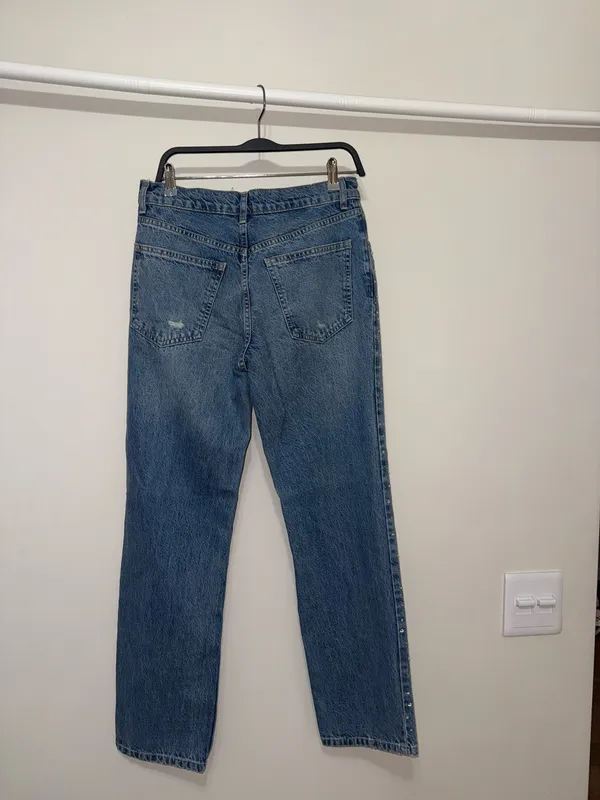 Diamanté jeans ASOS Design Blue Size 28 - Image 7