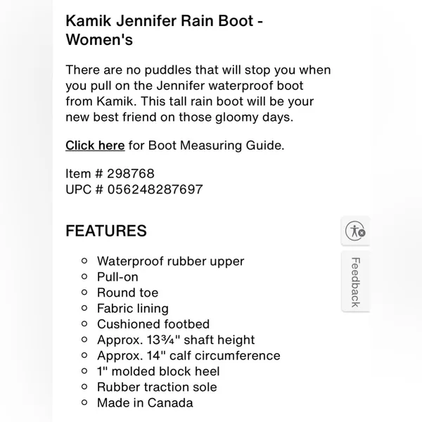 Rain Boots with Buckle kamik gray rainboots size 6 Kamik Jennifer Rain Boot - Image 8