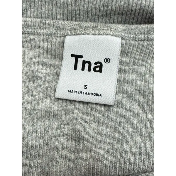 Aritzia TNA Grey Ribbed Cropped Tank Top Women’s Small - Image 4