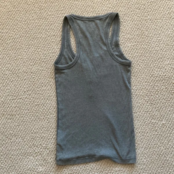 Aerie Real Soft Stretch Tank Top Army Green Size XS Fair Condition - Image 8