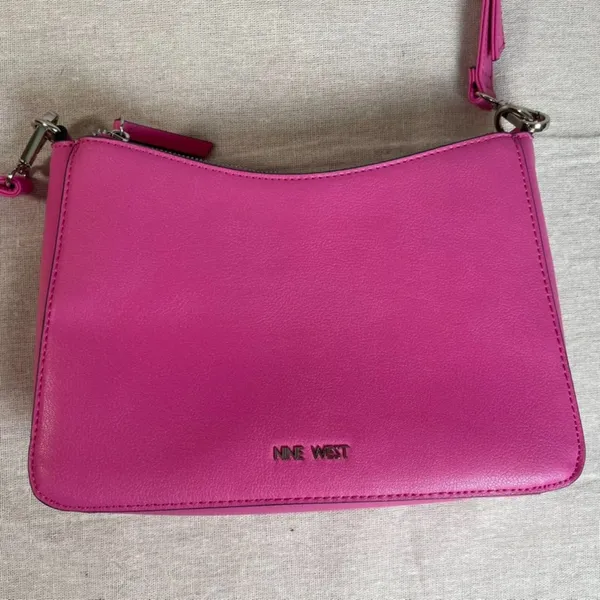 Nine West | Hot Pink Vegan Leather Crossbody Purse - Image 2