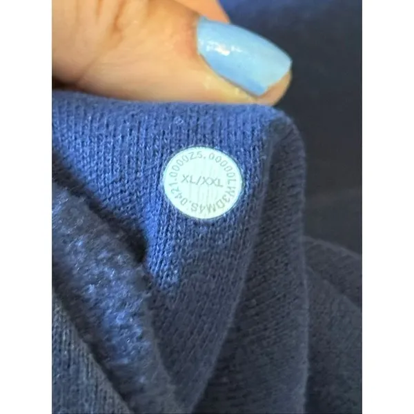 Lululemon half zip scuba hooded crop pullover night sea navy size Xl/xxl - Image 6
