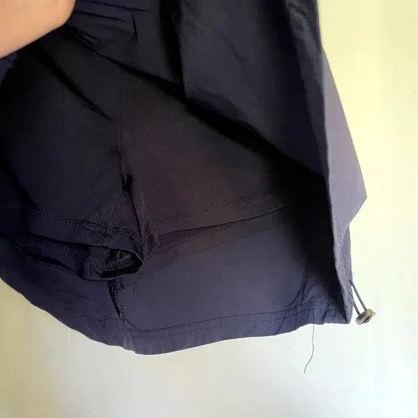 Green Tea sports tennis skirt‎ women's size large pockets navy blue drawstring - Image 5