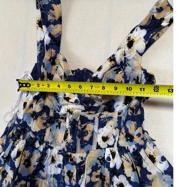 LULUS Sunny Attraction Navy Floral Bustier Mini Dress S - Image 4