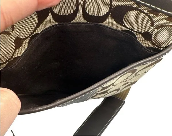 COACH Brown Signature Canvas Crossbody - Image 4