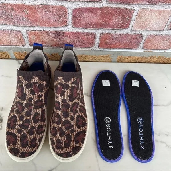 Rothy's leopard print high top sneakers size 7.5 - Image 10